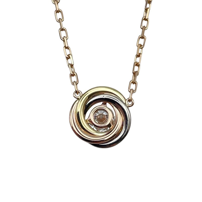 カルティエ Cartier ベビートリニティネックレス ピンクゴールド Au750 ダイヤモンド ジュエリー