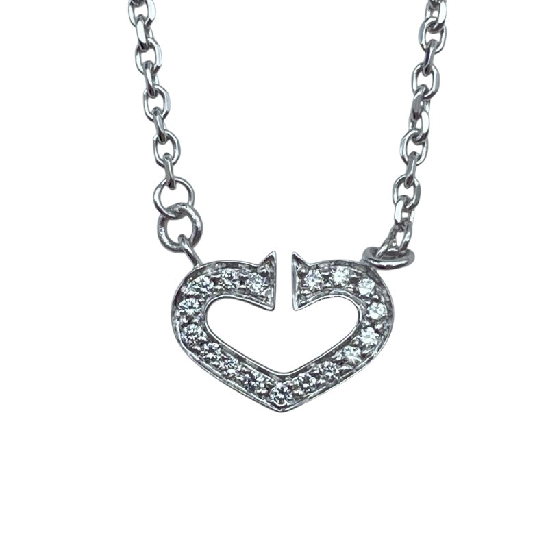 カルティエ Cartier Cハートネックレス ホワイトゴールド 750 ジュエリー