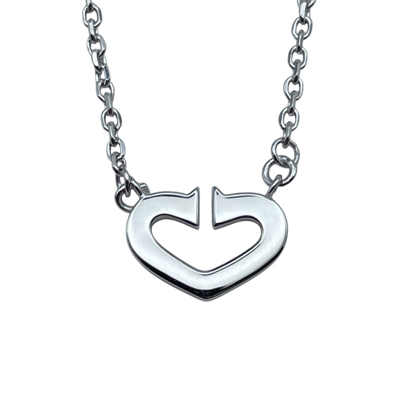 カルティエ Cartier Cハートネックレス ホワイトゴールド 750 ジュエリー