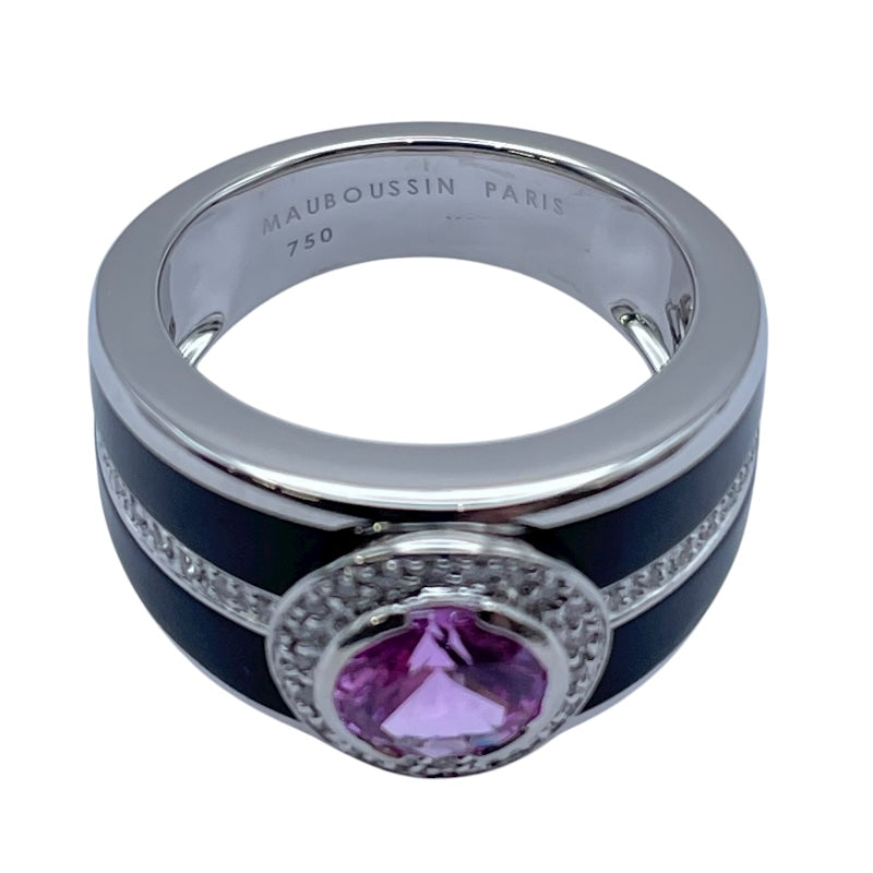 モーブッサン MAUBOUSSIN ボンボンローズリング ホワイトゴールド 750 ピンクサファイア ジュエリー