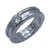 ブルガリ BVLGARI ビーゼロワンリング1バンド(XS) ホワイトゴールド 750 ジュエリー