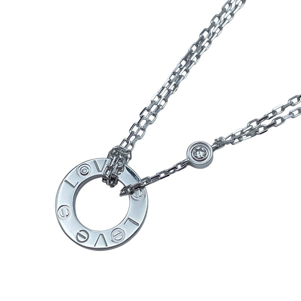 カルティエ Cartier ラブサークルネックレス2PD ホワイトゴールド Au750 ダイヤモンド ジュエリー