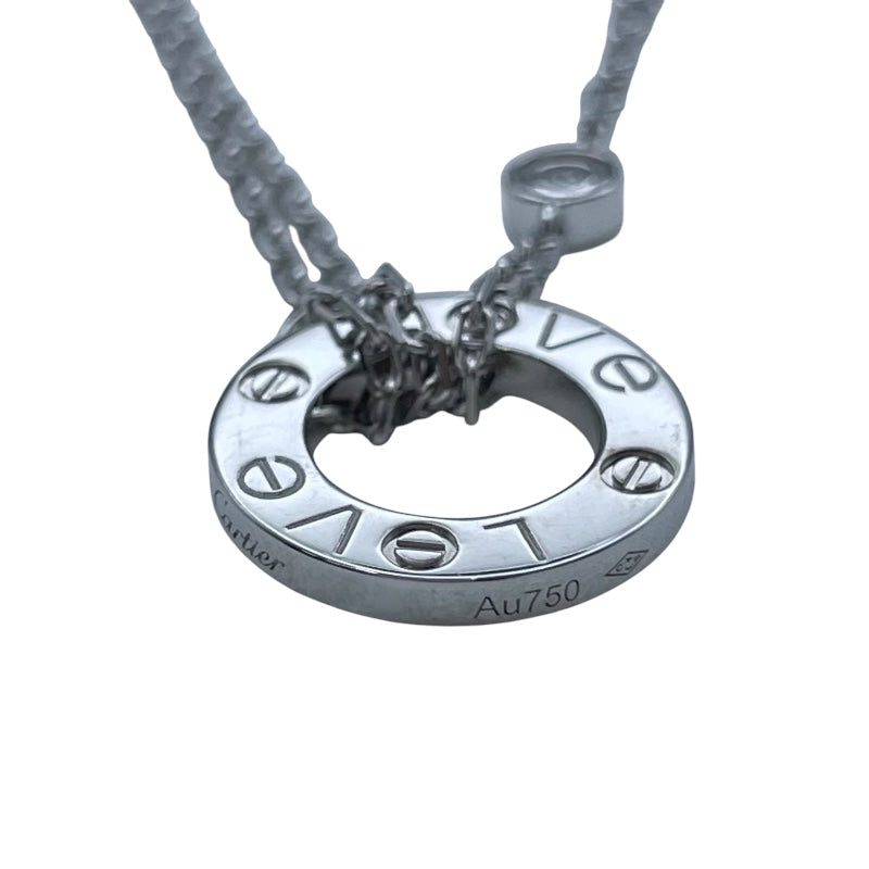 カルティエ Cartier ラブサークルネックレス2PD ホワイトゴールド Au750 ダイヤモンド ジュエリー