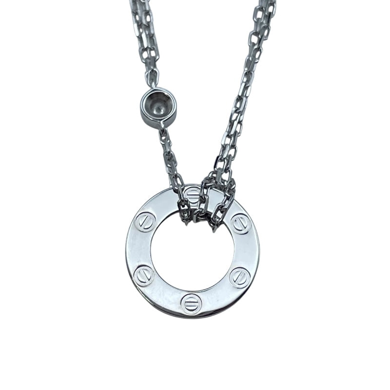 カルティエ Cartier ラブサークルネックレス2PD ホワイトゴールド Au750 ダイヤモンド ジュエリー