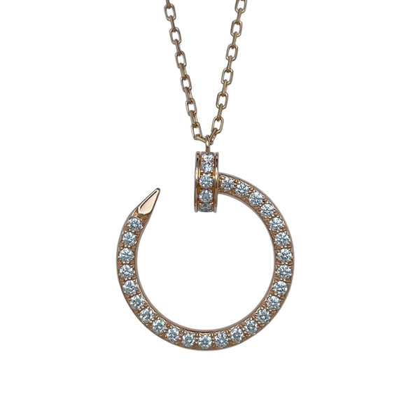 カルティエ Cartier ジュストアンクルダイヤネックレス ピンクゴールド Au750 ジュエリー