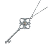 ティファニー TIFFANY＆CO ピクトリアキーネックレス ホワイトゴールドxプラチナ Pt950/Au750 ジュエリー