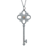 ティファニー TIFFANY＆CO ピクトリアキーネックレス ホワイトゴールドxプラチナ Pt950/Au750 ジュエリー