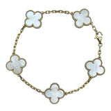 ヴァンクリーフ＆アーペル Van Cleef & Arpels ヴィンテージアルハンブラ5Pブレス ゴールド Au750 マザー オブ パール ジュエリー