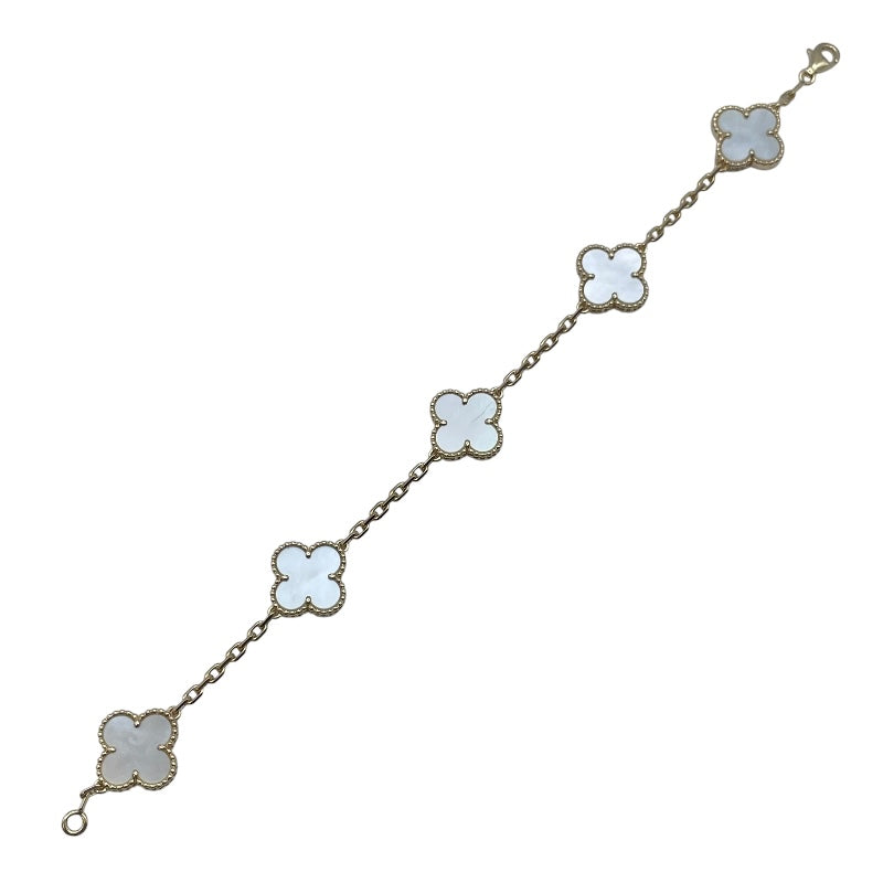 ヴァンクリーフ＆アーペル Van Cleef & Arpels ヴィンテージアルハンブラ5Pブレス ゴールド Au750 マザー オブ パール ジュエリー