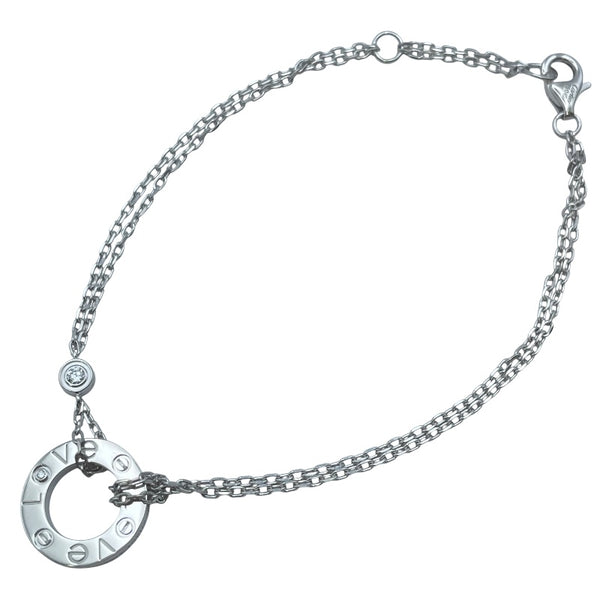 カルティエ Cartier ラブサークルブレス ホワイトゴールド 750 ダイヤモンド ジュエリー