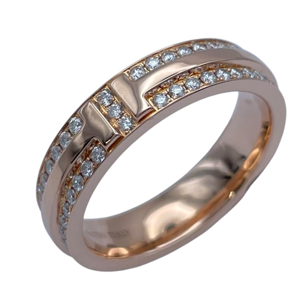 ティファニー TIFFANY＆CO Tナローリング ピンクゴールド Au750 ジュエリー