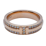 ティファニー TIFFANY＆CO Tナローリング ピンクゴールド Au750 ジュエリー