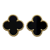 ヴァンクリーフ＆アーペル Van Cleef & Arpels ヴィンテージアルハンブラピアス ゴールド Au750 オニキス ジュエリー