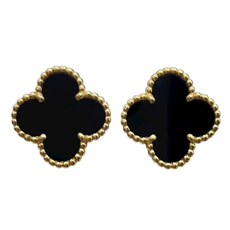 ヴァンクリーフ＆アーペル Van Cleef & Arpels ヴィンテージアルハンブラピアス ゴールド Au750 オニキス ジュエリー