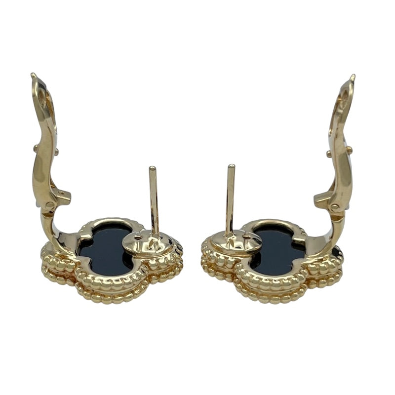 ヴァンクリーフ＆アーペル Van Cleef & Arpels ヴィンテージアルハンブラピアス ゴールド Au750 オニキス ジュエリー