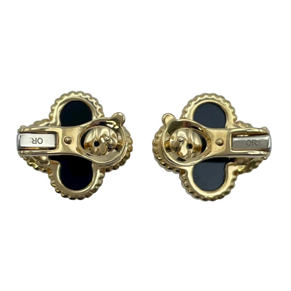 ヴァンクリーフ＆アーペル Van Cleef & Arpels ヴィンテージアルハンブラピアス ゴールド Au750 オニキス ジュエリー