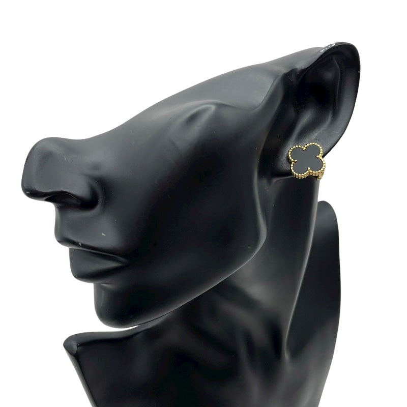 ヴァンクリーフ＆アーペル Van Cleef & Arpels ヴィンテージアルハンブラピアス ゴールド Au750 オニキス ジュエリー