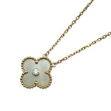 ヴァンクリーフ＆アーペル Van Cleef & Arpels ヴィンテージアルハンブラネックレス ゴールド Au750 コールドシェル ジュエリー