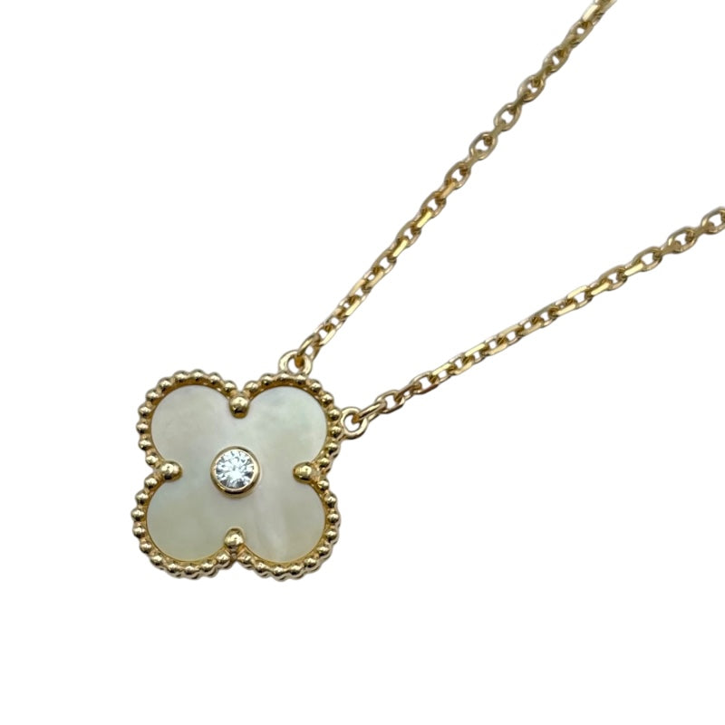 ヴァンクリーフ＆アーペル Van Cleef & Arpels ヴィンテージアルハンブラネックレス ゴールド Au750 コールドシェル ジュエリー