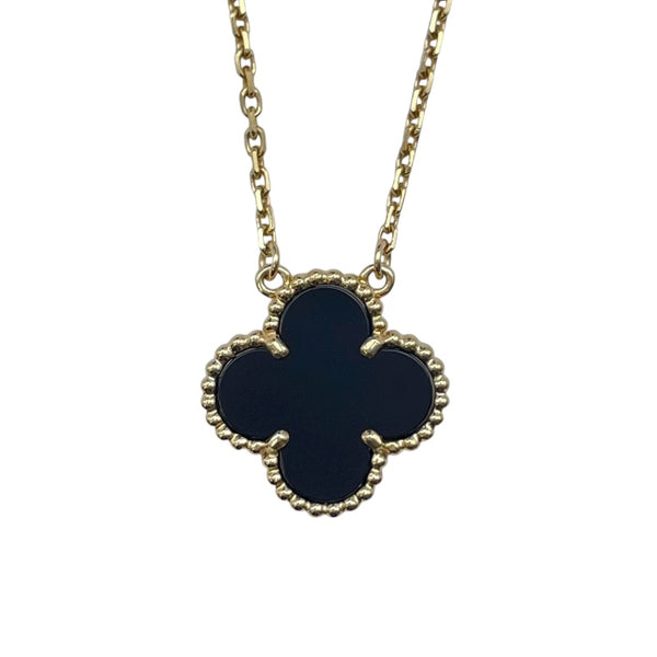 ヴァンクリーフ＆アーペル Van Cleef & Arpels ヴィンテージアルハンブラネックレス ゴールド Au750 オニキス ジュエリー