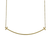 ティファニー TIFFANY＆CO Tスマイルネックレスラージ ゴールド Au750 ジュエリー