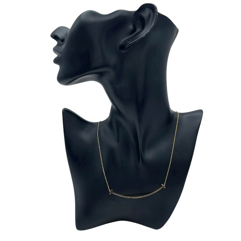 ティファニー TIFFANY＆CO Tスマイルネックレスラージ ゴールド Au750 ジュエリー