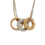 カルティエ Cartier ラブスリーフープネックレス ホワイトゴールドxピンクゴールド 750 ダイヤモンド ジュエリー