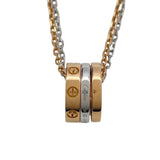 カルティエ Cartier ラブスリーフープネックレス ホワイトゴールドxピンクゴールド 750 ダイヤモンド ジュエリー