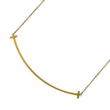 ティファニー TIFFANY＆CO Tスマイルネックレスラージ ゴールド Au750 ジュエリー