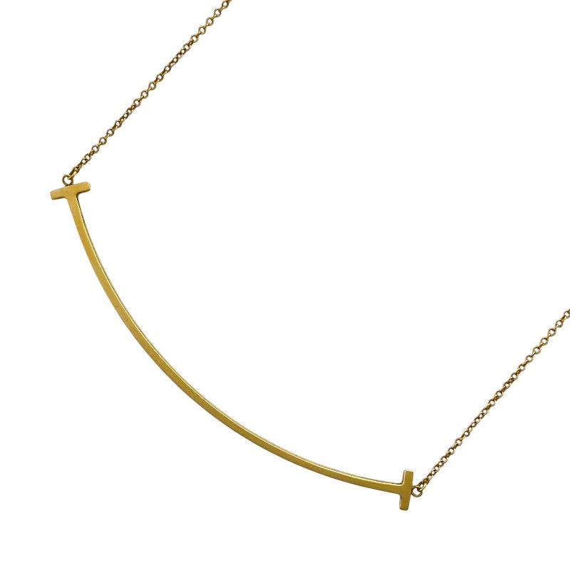 ティファニー TIFFANY＆CO Tスマイルネックレスラージ ゴールド Au750 ジュエリー