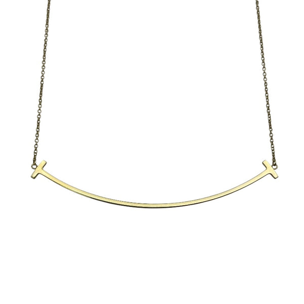 ティファニー TIFFANY＆CO Tスマイルネックレスラージ ゴールド Au750 ジュエリー