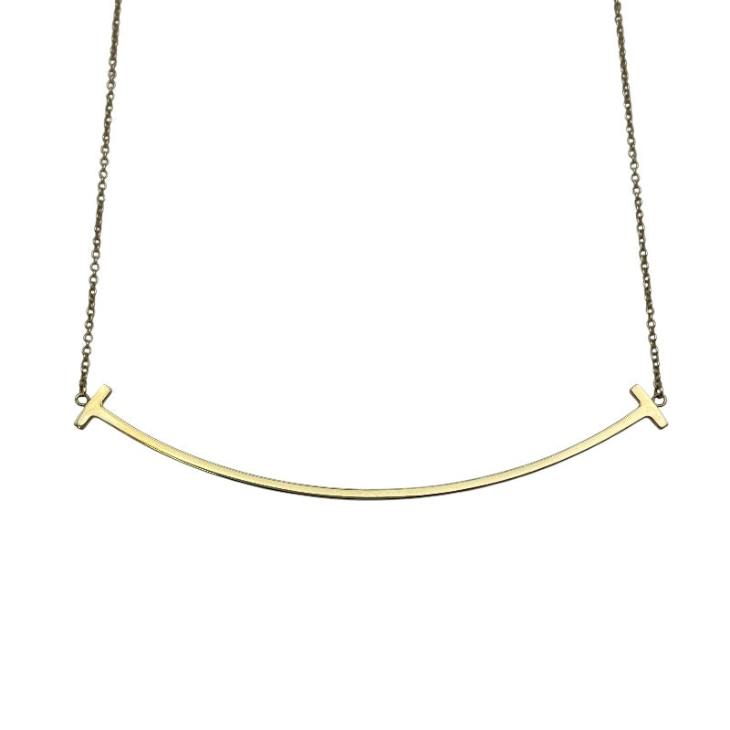 ティファニー TIFFANY＆CO Tスマイルネックレスラージ ゴールド Au750 ジュエリー
