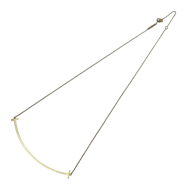 ティファニー TIFFANY＆CO Tスマイルネックレスラージ ゴールド Au750 ジュエリー