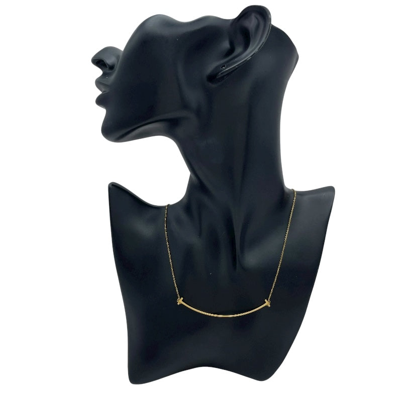 ティファニー TIFFANY＆CO Tスマイルネックレスラージ ゴールド Au750 ジュエリー