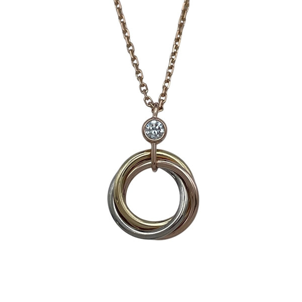 カルティエ Cartier ベビートリニティネックレス ピンクゴールド Au750 ジュエリー