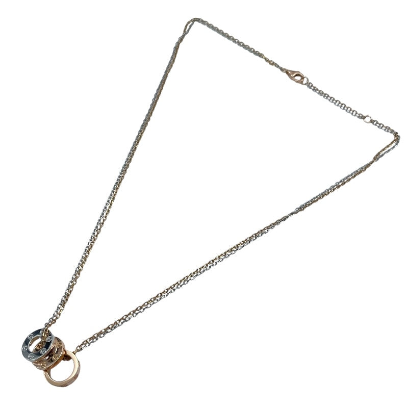 カルティエ Cartier ラブスリーフープネックレス ピンクゴールドxホワイトゴールド 750 ダイヤモンド ジュエリー