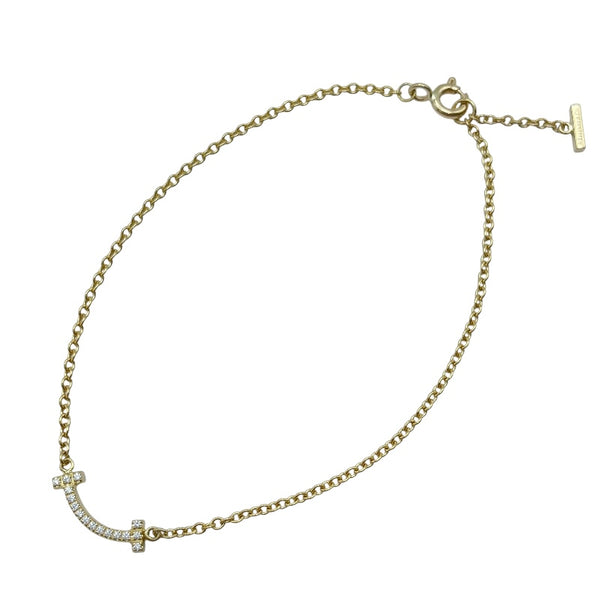 ティファニー TIFFANY＆CO Tスマイルブレスミニ ゴールド Au750 ジュエリー