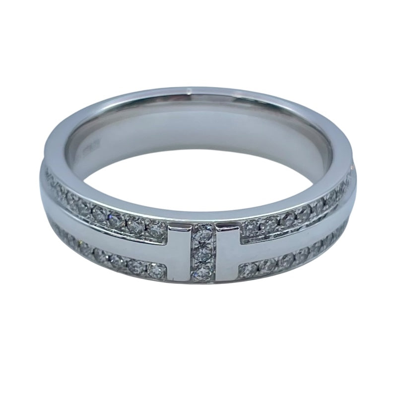 ティファニー TIFFANY＆CO Tナローリング ホワイトゴールド Au750 ジュエリー