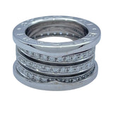 ブルガリ BVLGARI ビーゼロワンリング4バンド(M) ホワイトゴールド 750 ジュエリー