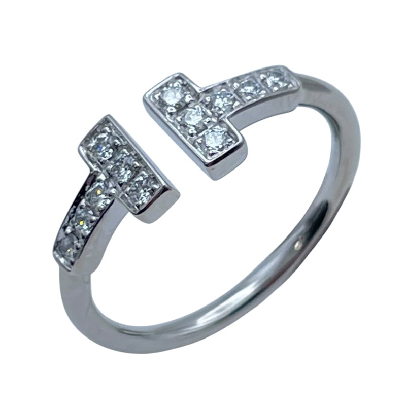 ティファニー TIFFANY＆CO Tワイヤーダイヤリング ホワイトゴールド Au750 ジュエリー