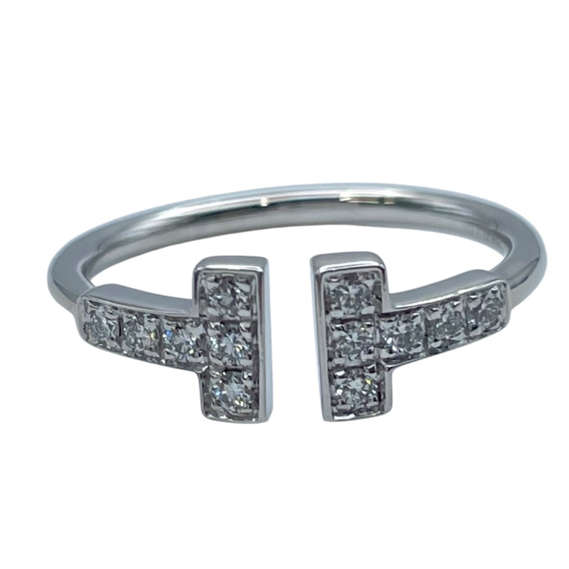 ティファニー TIFFANY＆CO Tワイヤーダイヤリング ホワイトゴールド Au750 ジュエリー