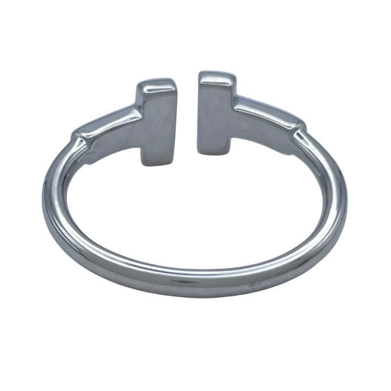 ティファニー TIFFANY＆CO Tワイヤーダイヤリング ホワイトゴールド Au750 ジュエリー