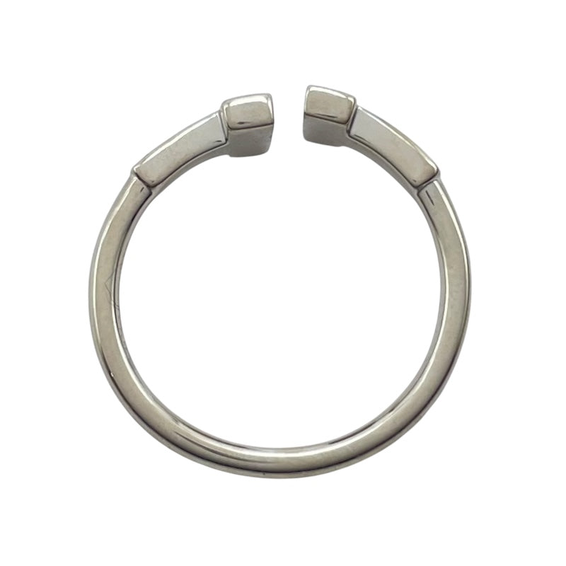 ティファニー TIFFANY＆CO Tワイヤーダイヤリング ホワイトゴールド Au750 ジュエリー