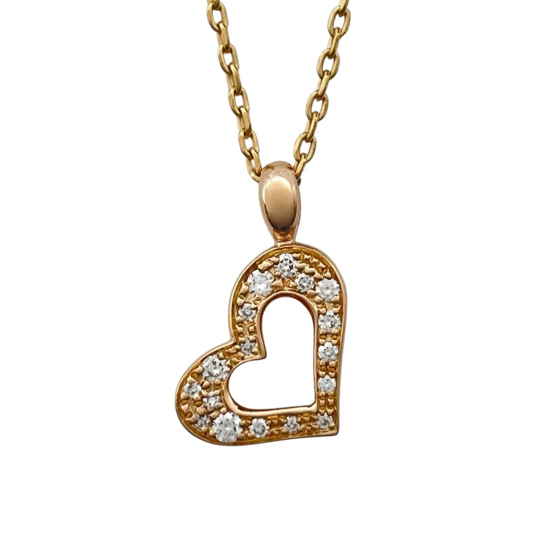 ピアジェ PIAGET ライムライトハートネックレス ピンクゴールド Au750 ジュエリー