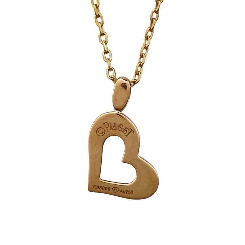 ピアジェ PIAGET ライムライトハートネックレス ピンクゴールド Au750 ジュエリー