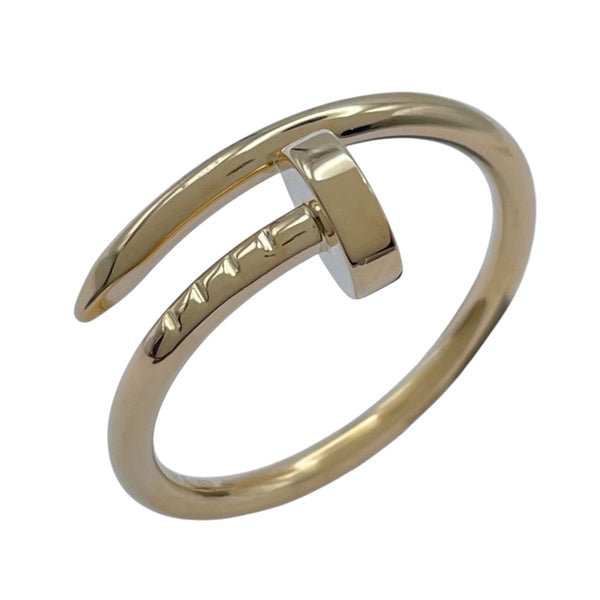 カルティエ 美品 AU750 #50 アン クル ジュスト カルティエ Cartier ジュストアンクルリングSM ゴールド Au750