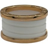 ブルガリ BVLGARI ビーゼロワンリング4バンド(M) ピンクゴールド Au750/セラミック ホワイトセラミック ジュエリー