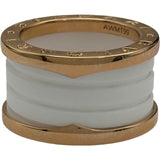ブルガリ BVLGARI ビーゼロワンリング4バンド(M) ピンクゴールド Au750/セラミック ホワイトセラミック ジュエリー