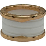 ブルガリ BVLGARI ビーゼロワンリング4バンド(M) ピンクゴールド Au750/セラミック ホワイトセラミック ジュエリー