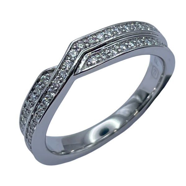 ハリーウィンストン HARRY WINSTON ツーロウリング プラチナ Pt950 ジュエリー